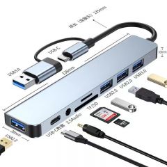 五合一带RJ多功能拓展坞USB3.0 5Gbps速率兼容MacBookx